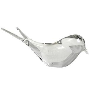 Heavy Clear Glass Murano Style Bird Display Piece/Paperweight-Excellent!